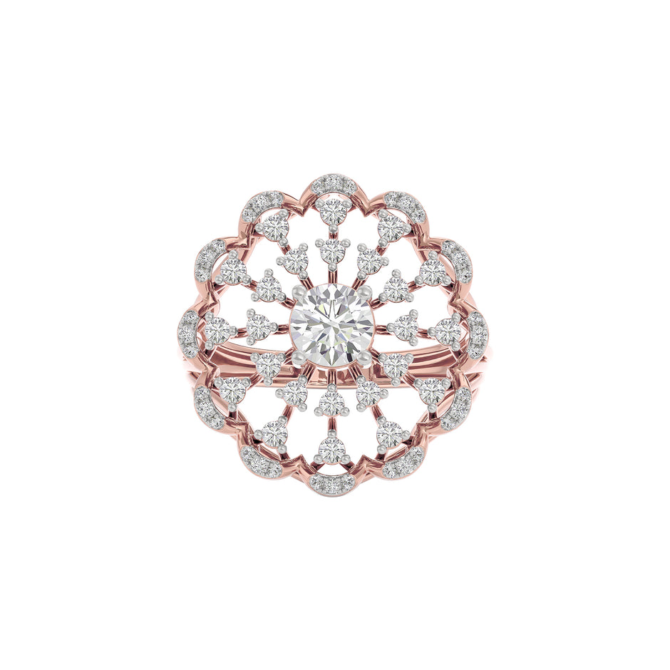 Radiant Crown Diamond Ring