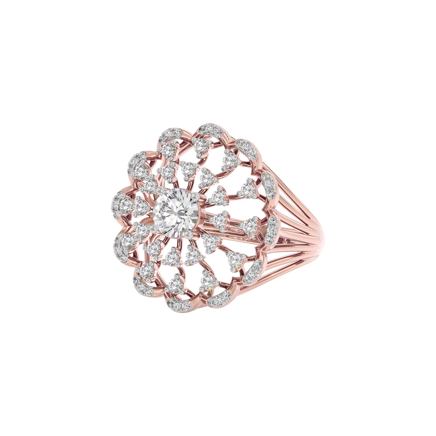Radiant Crown Diamond Ring