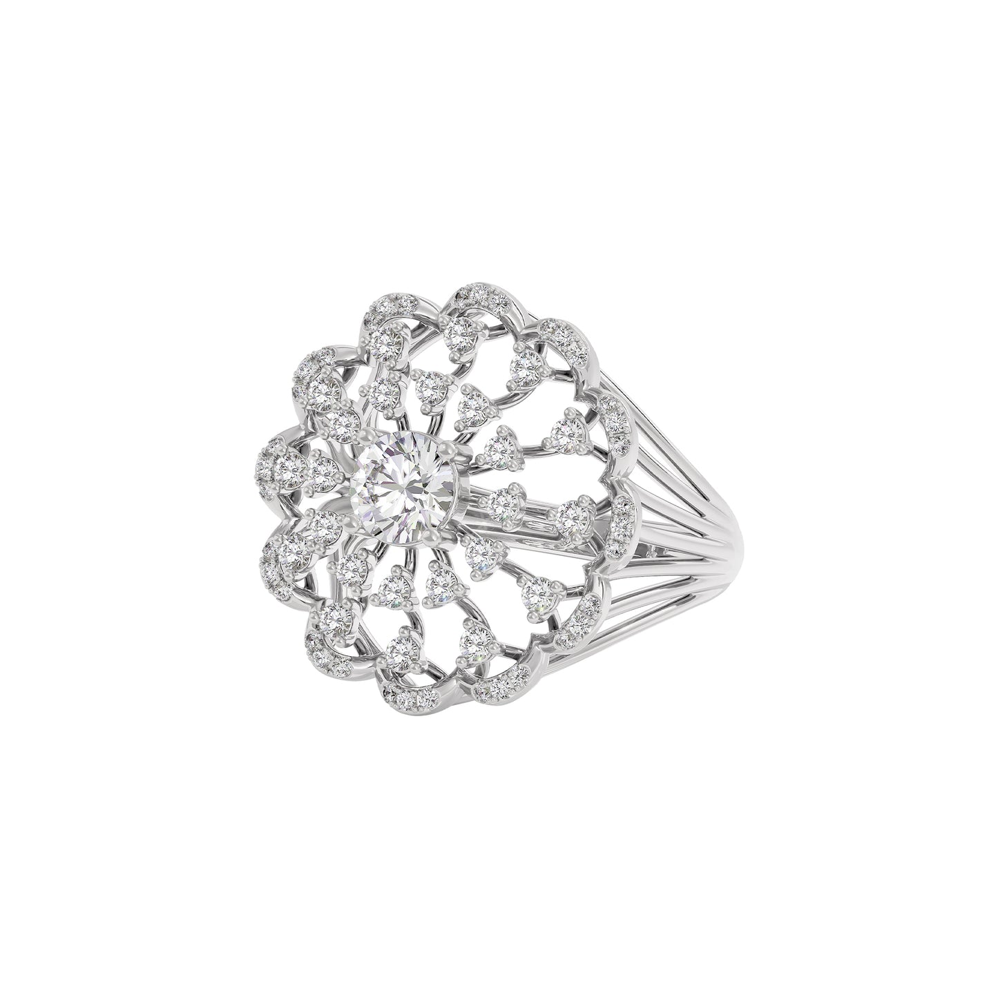 Radiant Crown Diamond Ring