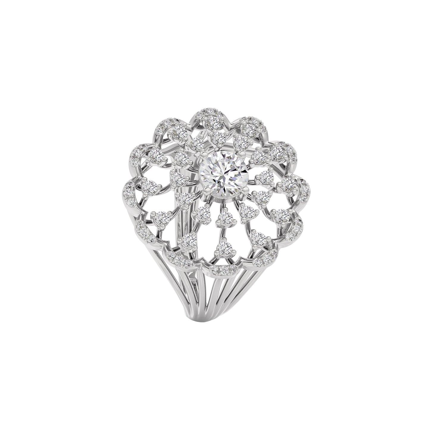 Radiant Crown Diamond Ring