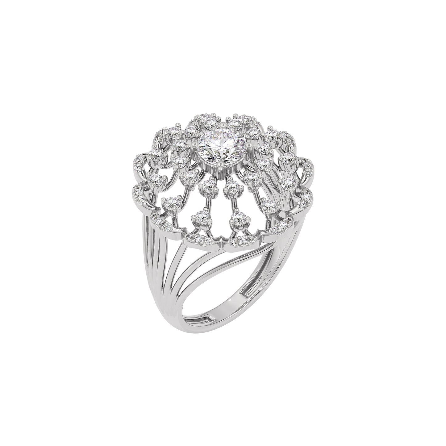 Radiant Crown Diamond Ring