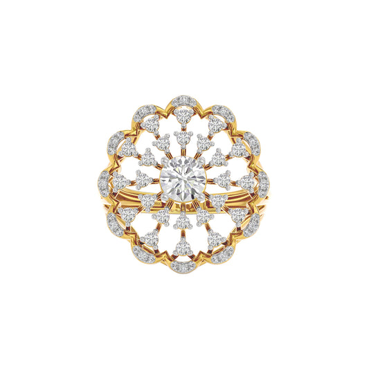 Radiant Crown Diamond Ring