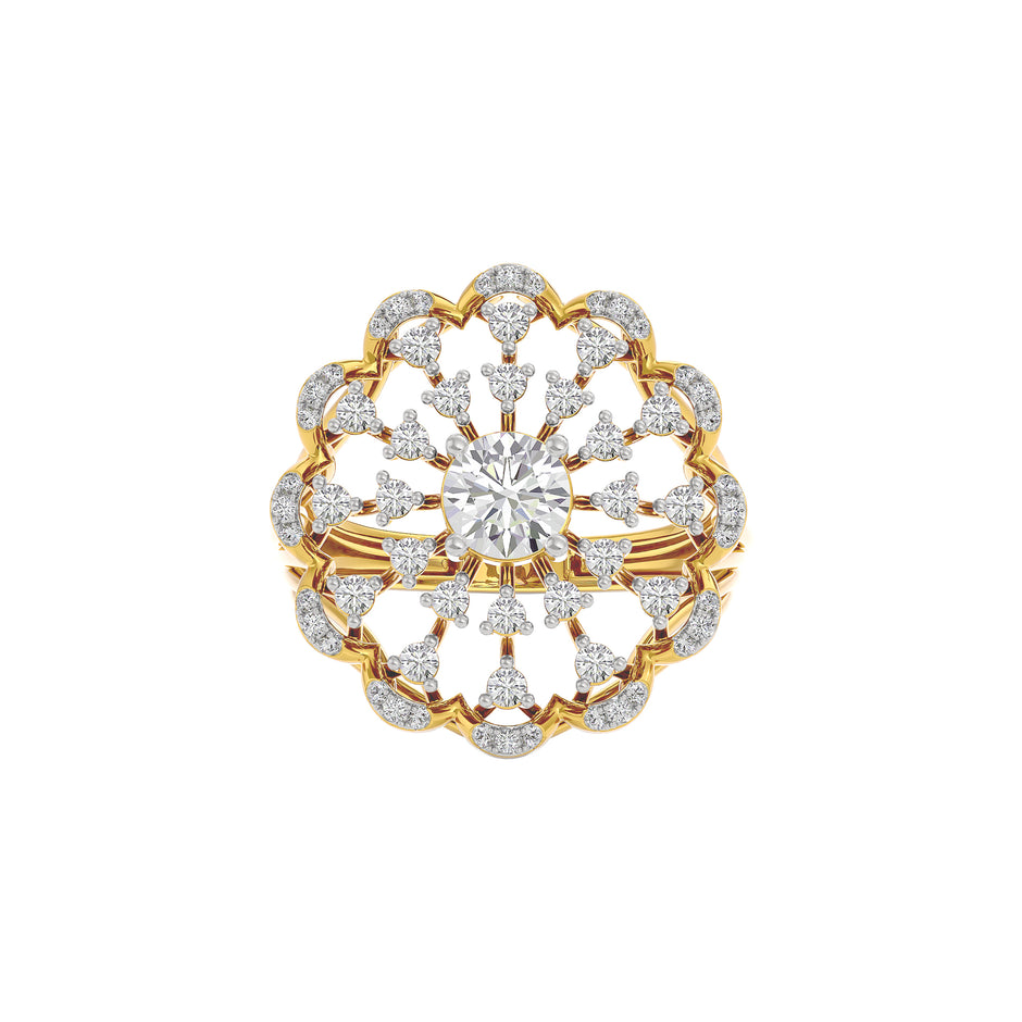 Radiant Crown Diamond Ring