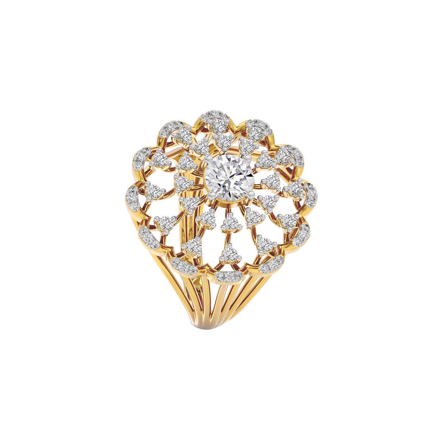 Radiant Crown Diamond Ring