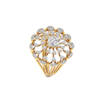 Radiant Crown Diamond Ring