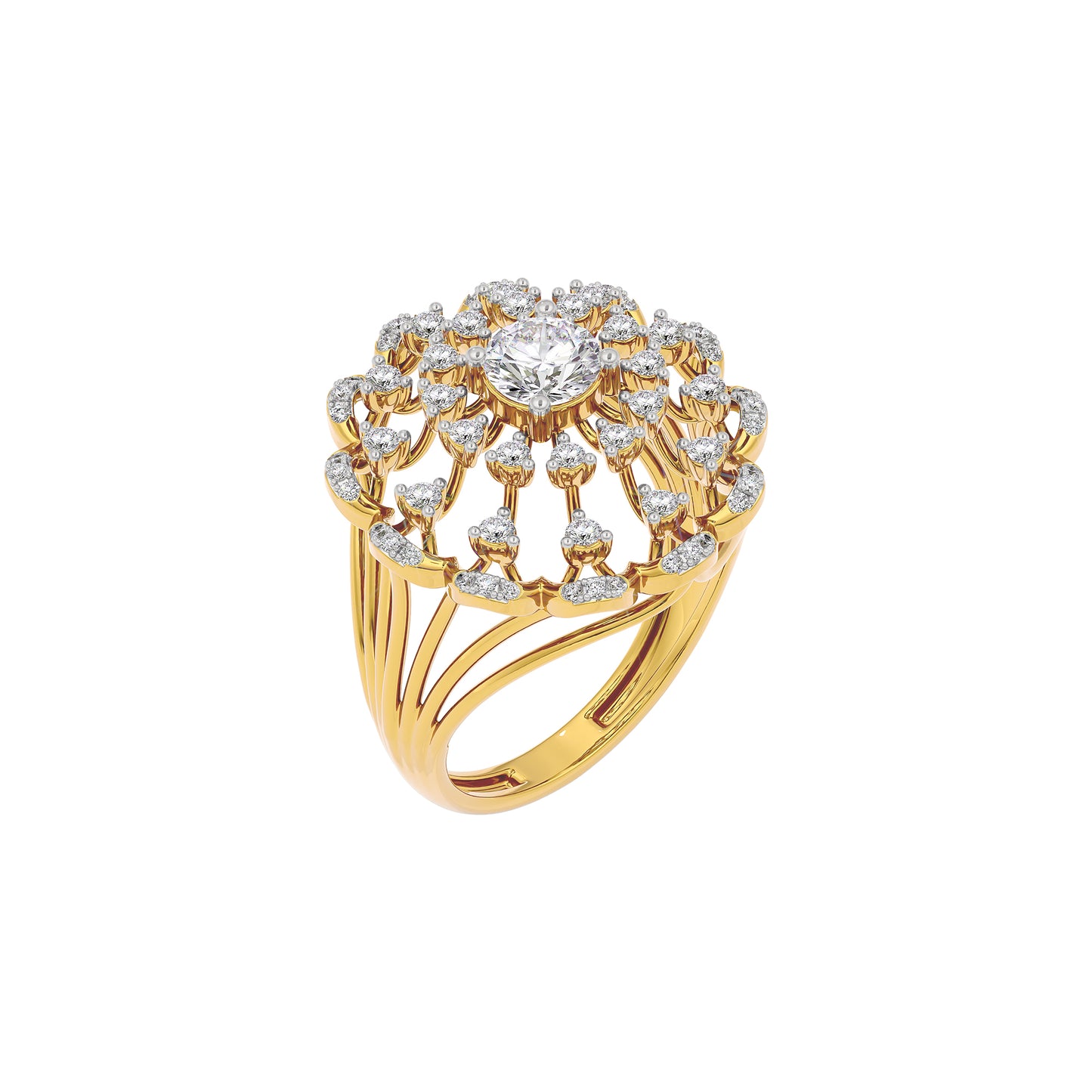 Radiant Crown Diamond Ring