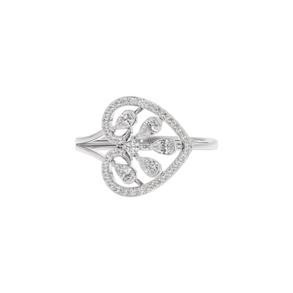 Opal Reflection Diamond Ring 18 KT / White Gold / 22