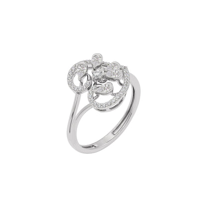 Opal Reflection Diamond Ring 18 KT / White Gold / 22