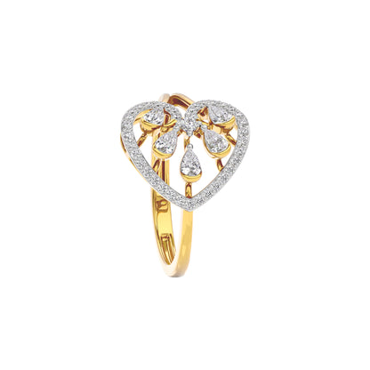 Opal Reflection Diamond Ring 18 KT / Yellow Gold / 22