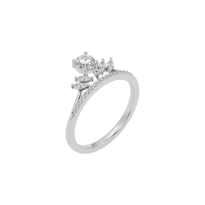 Diamond Mirage Ring 18 KT / White Gold / 22
