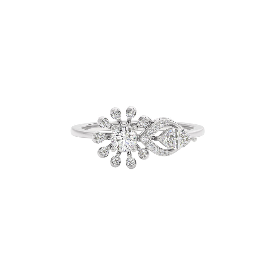 Lustrous Moment Diamond Ring 18 KT / White Gold / 22