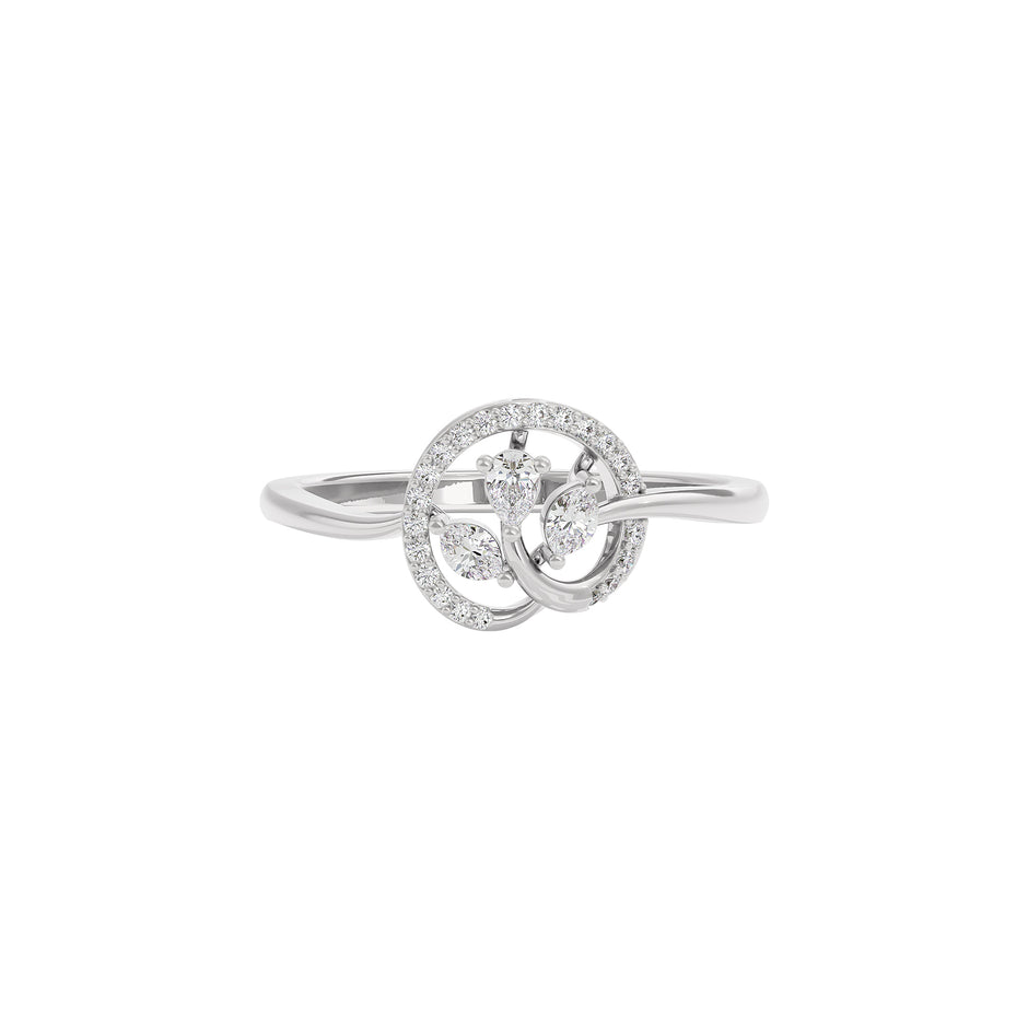 Noble Elegance Diamond Ring 18 KT / White Gold / 22