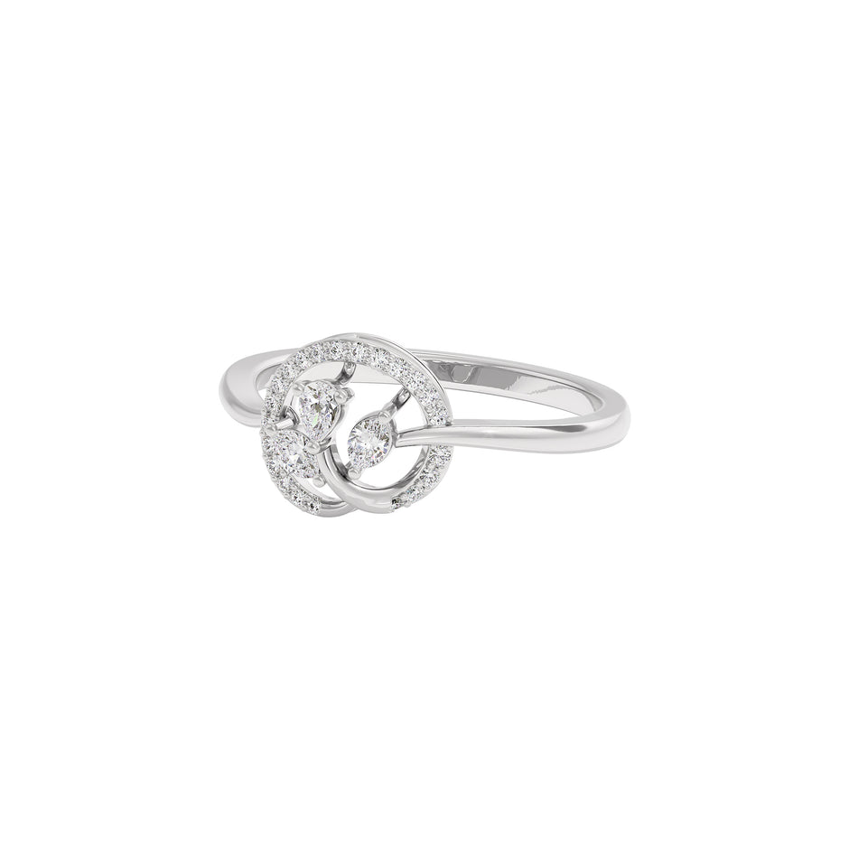 Noble Elegance Diamond Ring 18 KT / White Gold / 22