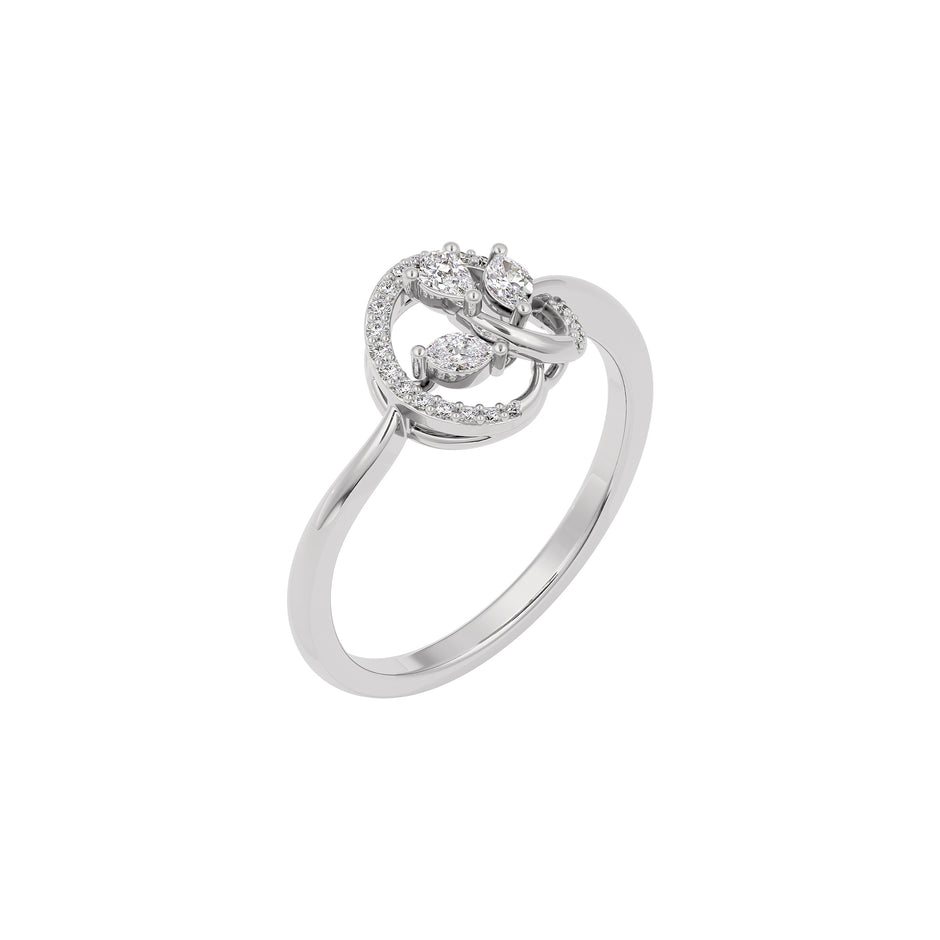 Noble Elegance Diamond Ring 18 KT / White Gold / 22