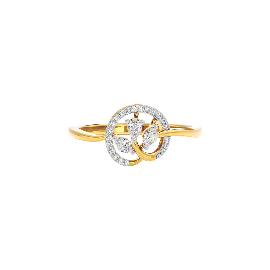 Noble Elegance Diamond Ring 18 KT / Yellow Gold / 22