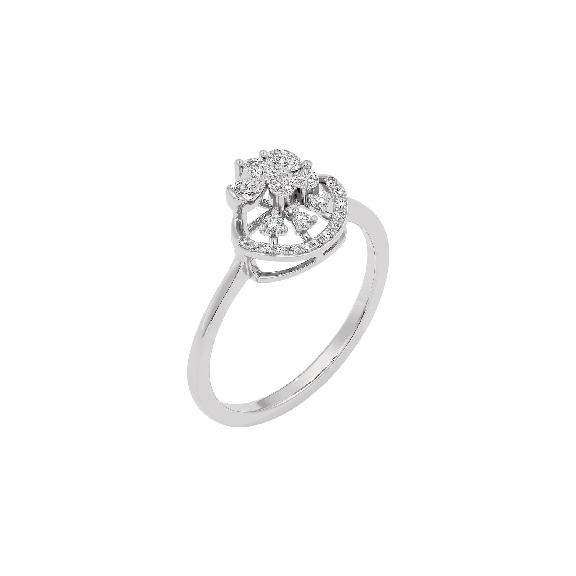 Enchanted Moment Diamond Ring 18 KT / White Gold / 22