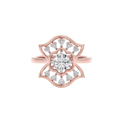 Halo Enigma Diamond Ring 18 KT / Rose Gold / 22