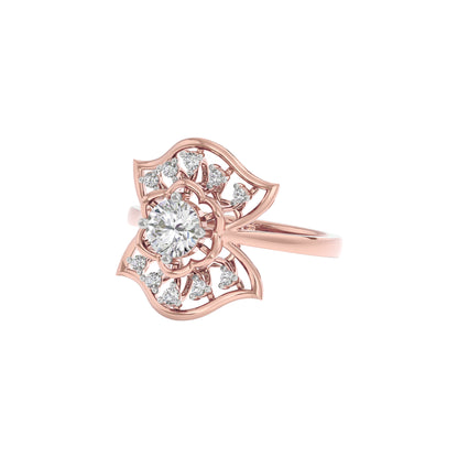 Halo Enigma Diamond Ring 18 KT / Rose Gold / 22