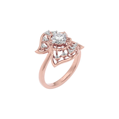 Halo Enigma Diamond Ring 18 KT / Rose Gold / 22