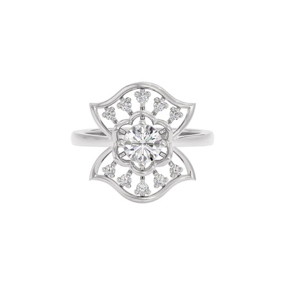 Halo Enigma Diamond Ring 18 KT / White Gold / 22