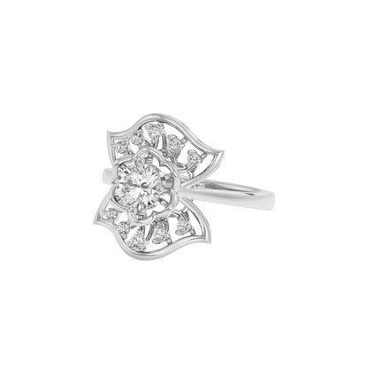 Halo Enigma Diamond Ring 18 KT / White Gold / 22