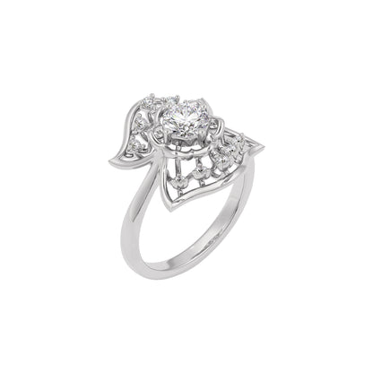 Halo Enigma Diamond Ring 18 KT / White Gold / 22