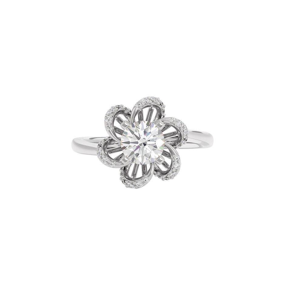 Glittering Dawn Diamond Ring 18 KT / White Gold / 22