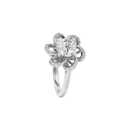 Glittering Dawn Diamond Ring 18 KT / White Gold / 22