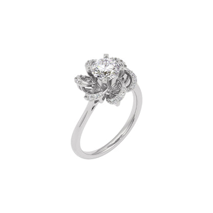 Glittering Dawn Diamond Ring 18 KT / White Gold / 22