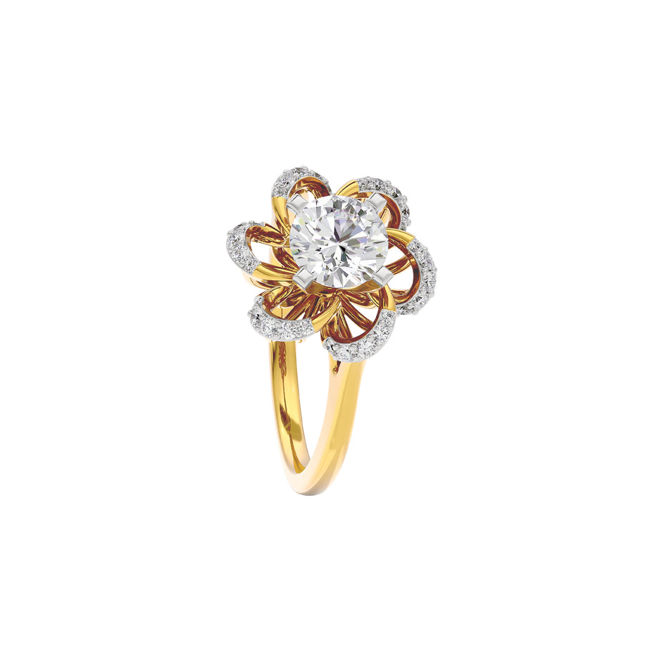Glittering Dawn Diamond Ring 18 KT / Yellow Gold / 22