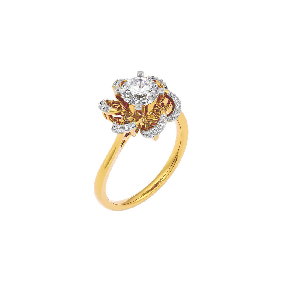 Glittering Dawn Diamond Ring 18 KT / Yellow Gold / 22