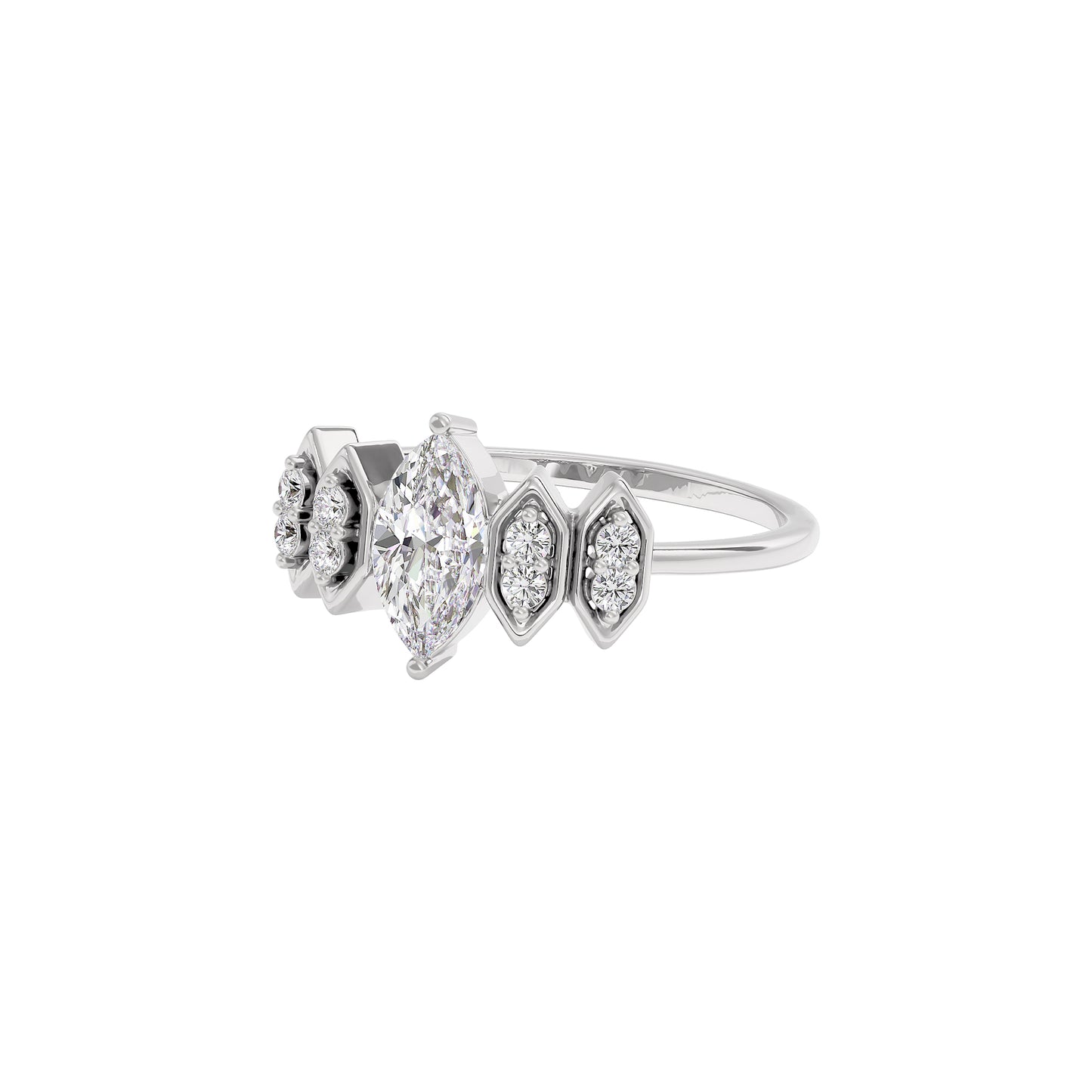Celestial Love Diamond Ring 18 KT / White Gold / 22