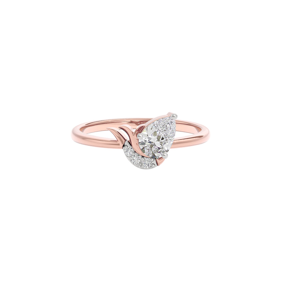 Ruby Enchantment Diamond Ring 18 KT / Rose Gold / 22