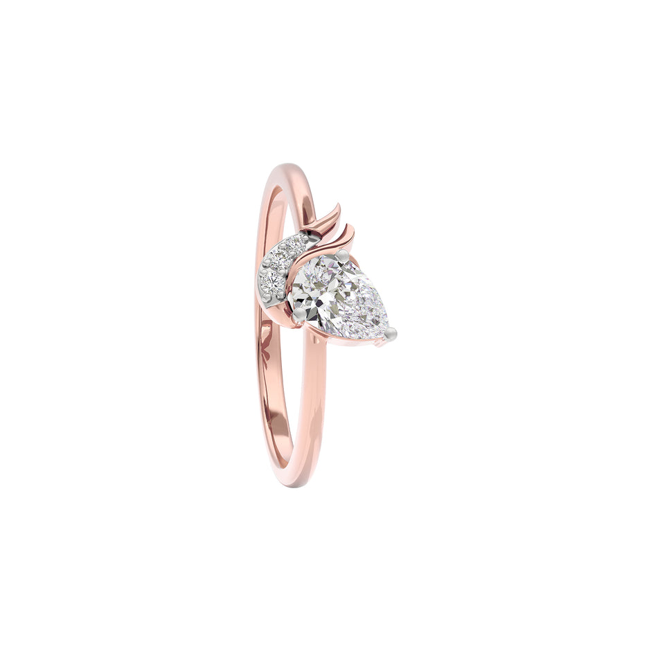 Ruby Enchantment Diamond Ring 18 KT / Rose Gold / 22