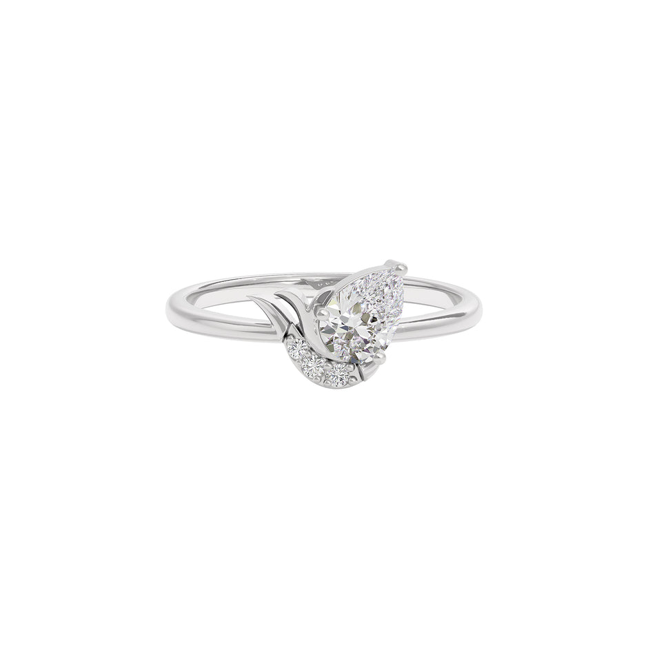 Ruby Enchantment Diamond Ring 18 KT / White Gold / 22