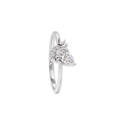 Ruby Enchantment Diamond Ring 18 KT / White Gold / 22
