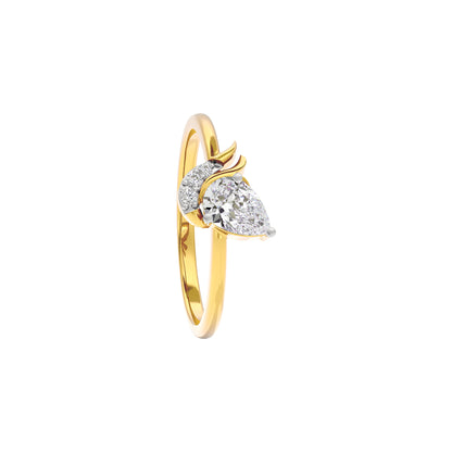 Ruby Enchantment Diamond Ring 18 KT / Yellow Gold / 22
