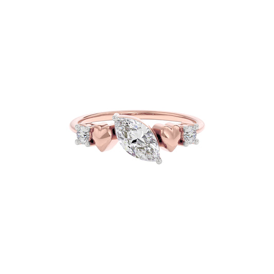 Silken Radiance Diamond Ring 18 KT / Rose Gold / 22