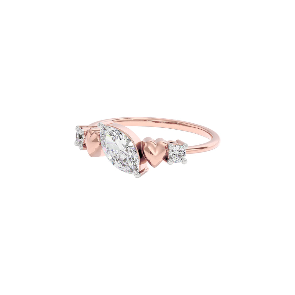 Silken Radiance Diamond Ring 18 KT / Rose Gold / 22