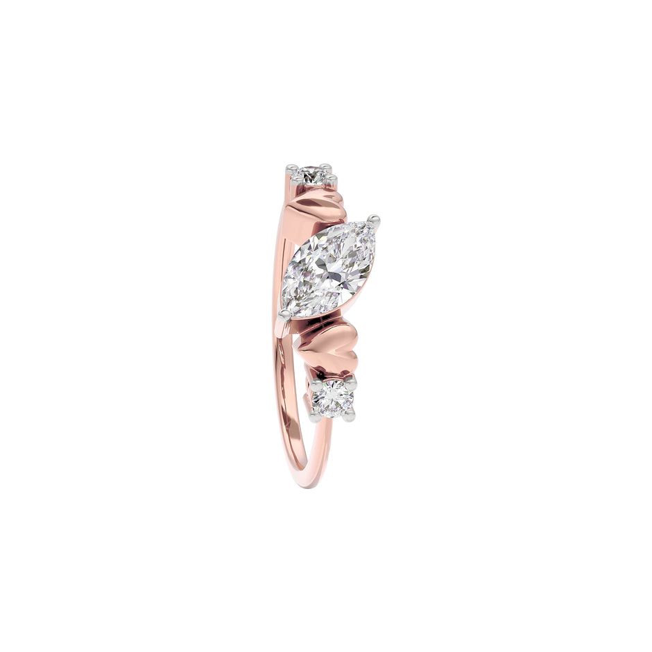 Silken Radiance Diamond Ring 18 KT / Rose Gold / 22