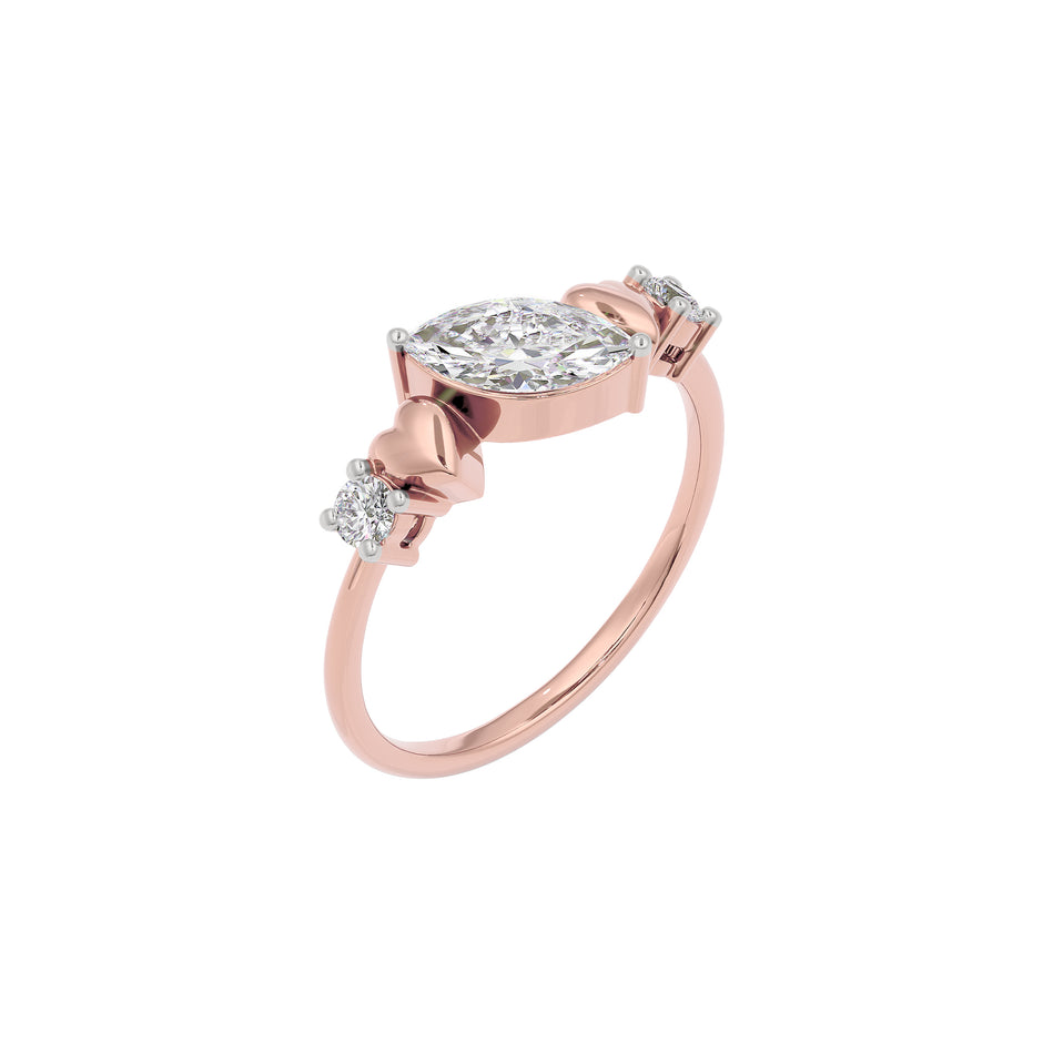 Silken Radiance Diamond Ring 18 KT / Rose Gold / 22