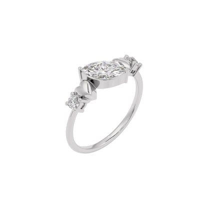 Silken Radiance Diamond Ring 18 KT / White Gold / 22