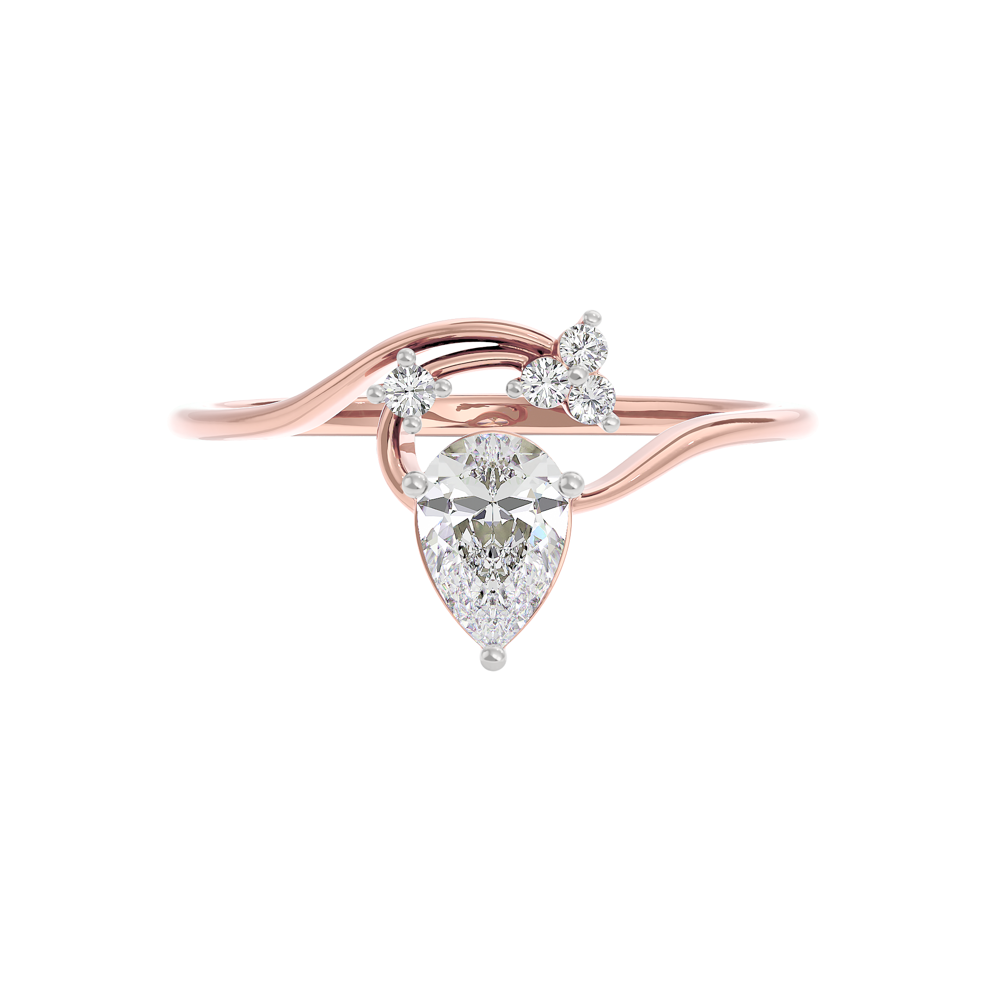 Radiant Echo Diamond Ring