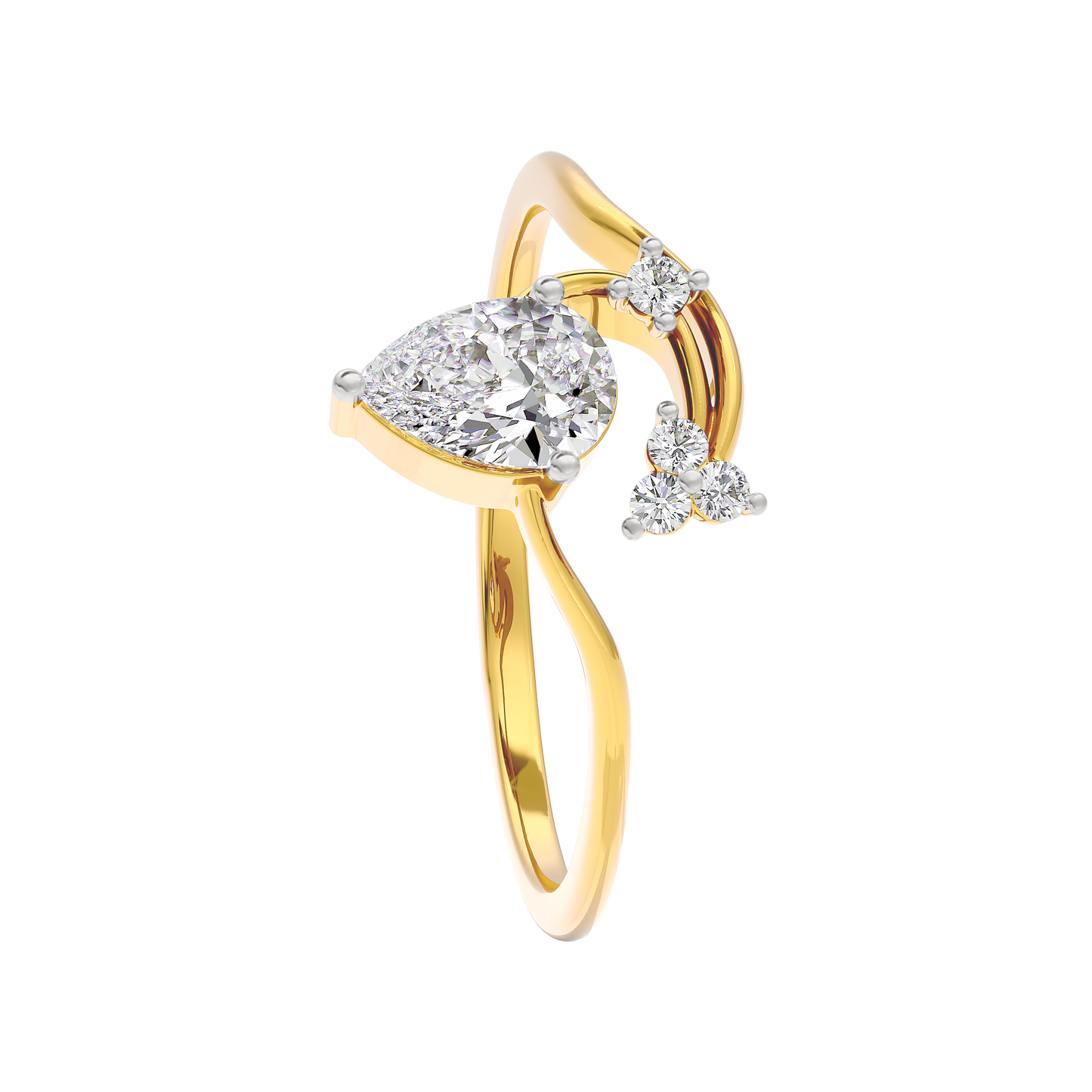 Radiant Echo Diamond Ring