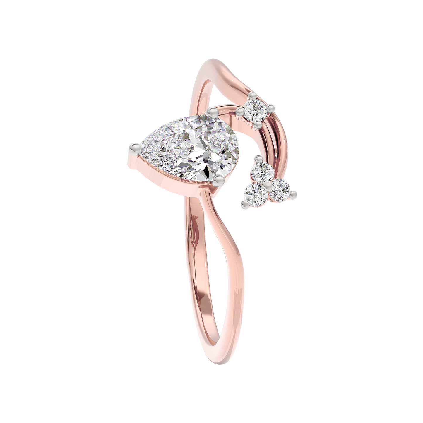 Radiant Echo Diamond Ring