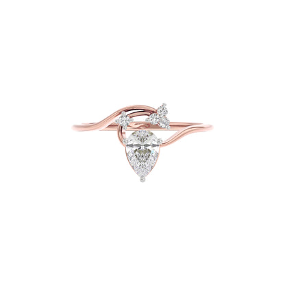 Radiant Echo Diamond Ring 18 KT / Rose Gold / 22