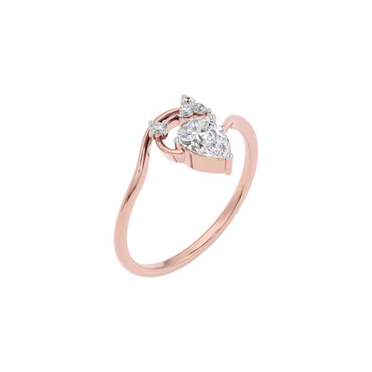 Radiant Echo Diamond Ring 18 KT / Rose Gold / 22