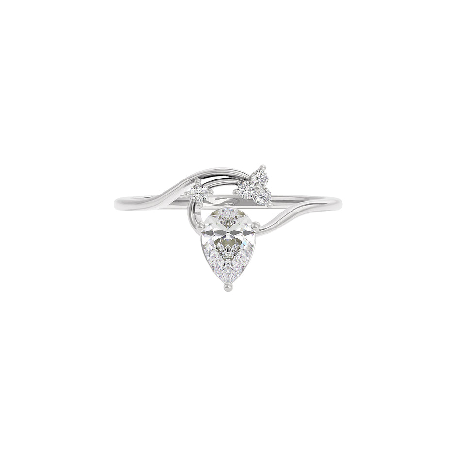 Radiant Echo Diamond Ring 18 KT / White Gold / 22