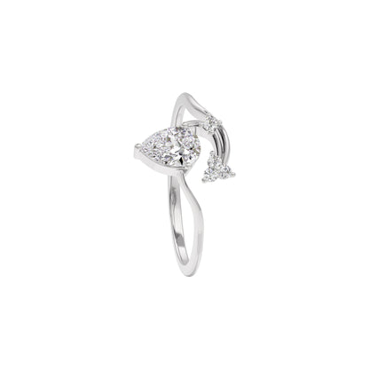 Radiant Echo Diamond Ring 18 KT / White Gold / 22