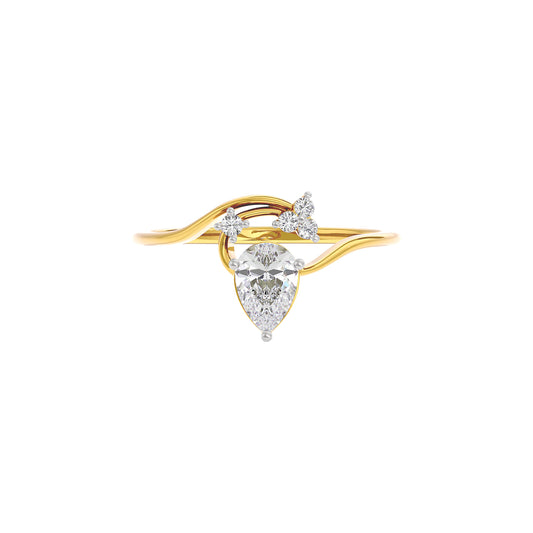 Radiant Echo Diamond Ring 18 KT / Yellow Gold / 22